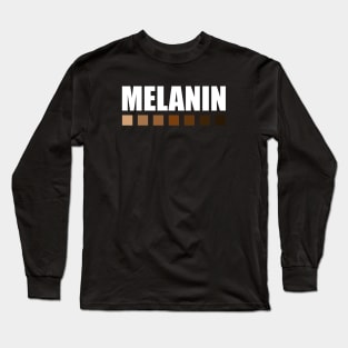 Melanin Color Shades Squares, Black Lives Matter Long Sleeve T-Shirt